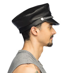 Rockerská - motorkárska čiapka